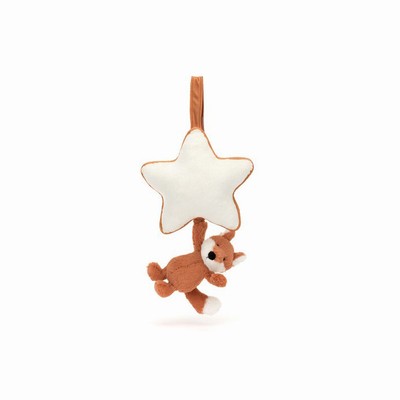 Jellycat Bashful Fox Cub Musical Pull Australia | 762590VPG